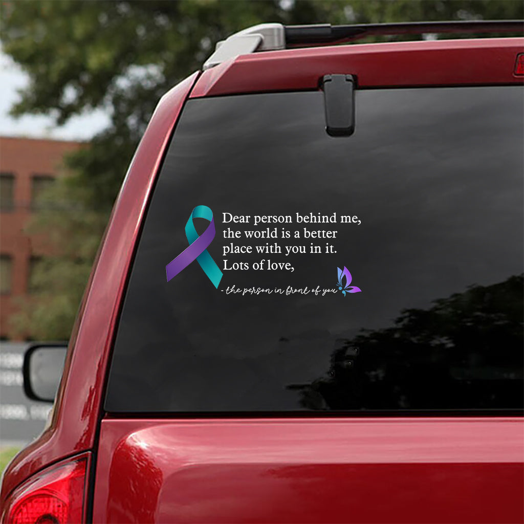 Liebe Person hinter mir – Personalisierter Aufkleber zur Suizidprävention (Vollversion)