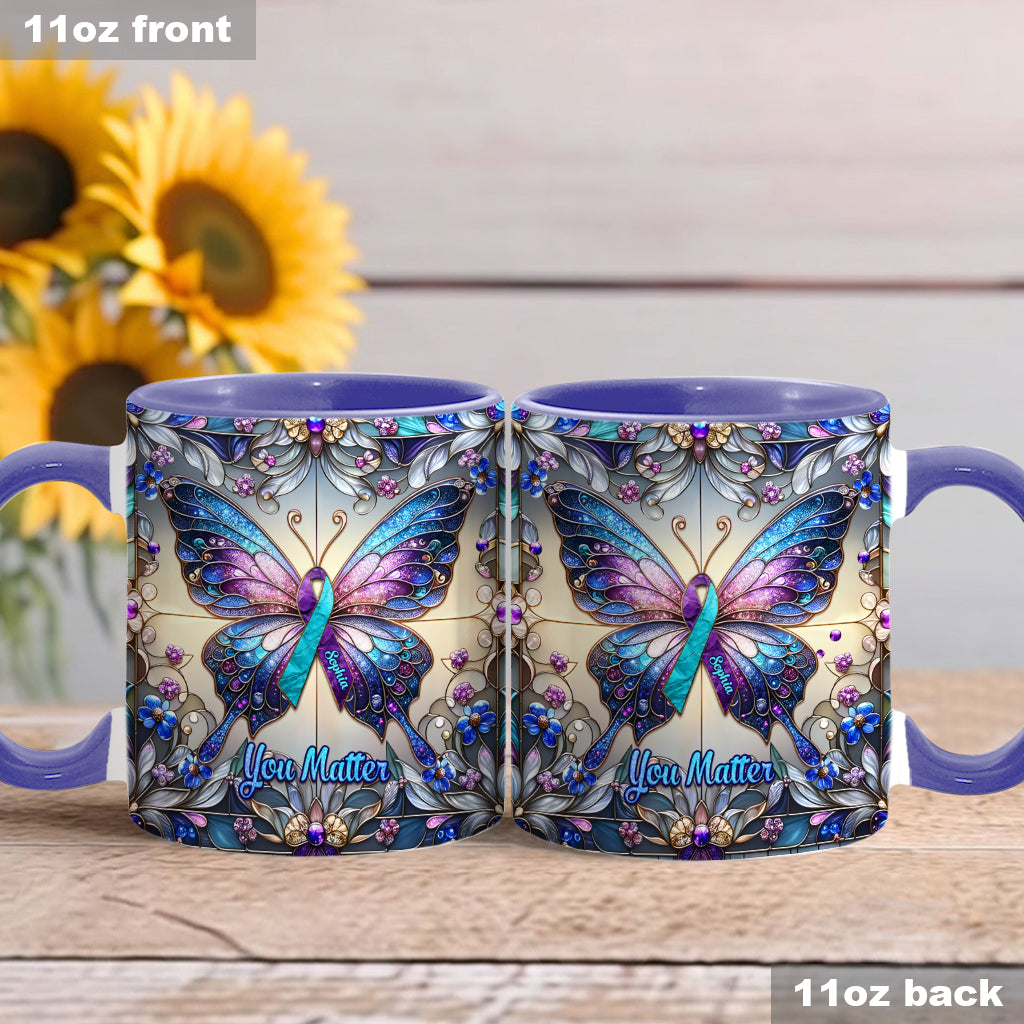 Du bist wichtig – Personalisierte Tasse mit Akzent zur Suizidprävention