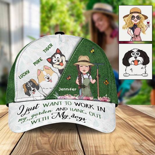 Ich will einfach nur in meinem Garten arbeiten und mit meinen Haustieren Zeit verbringen – Personalisierte Garten-Klassiker-Kappe