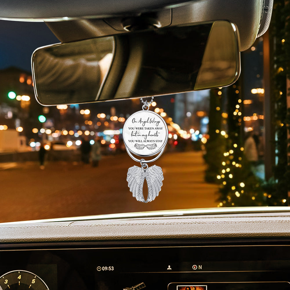 On Angel Wings You Were Taken Away - Personalized Dog Wings Ornament