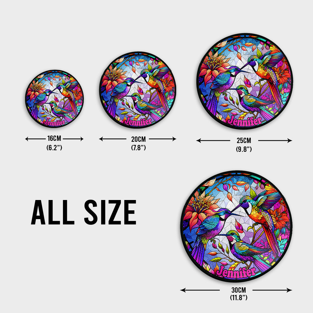 Love Hummingbirds - Personalized Hummingbird Stained Glass Suncatcher