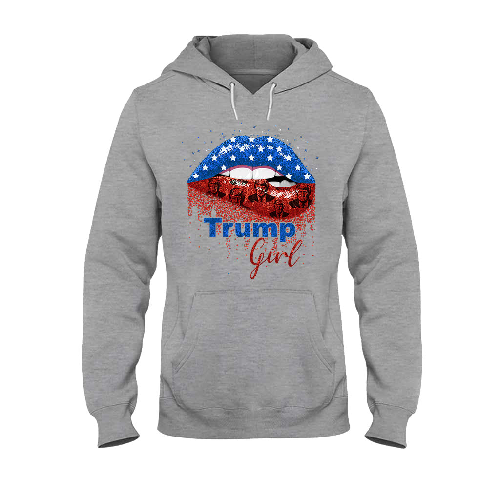 American Lips Trump Girl 2024 - T-shirt And Hoodie