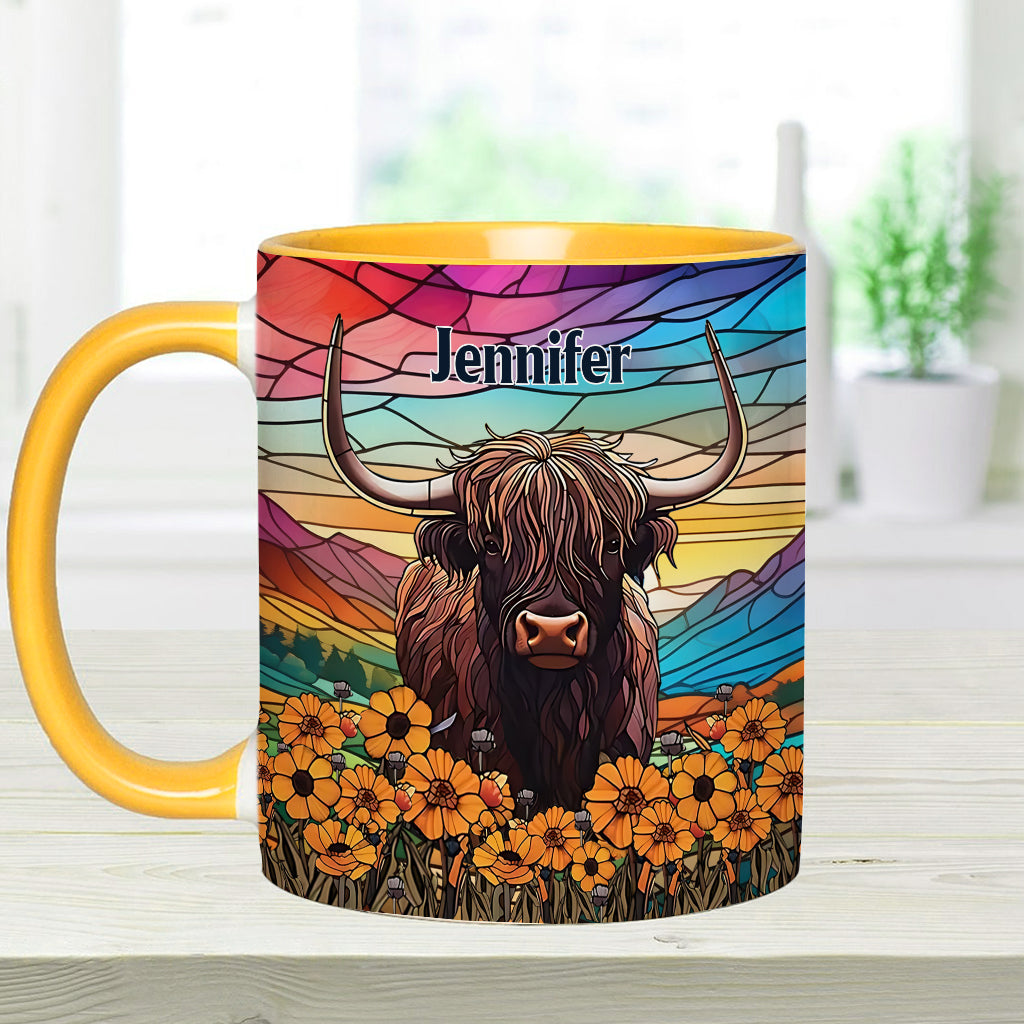 Love Highland Cow - Personalized Accent Mug