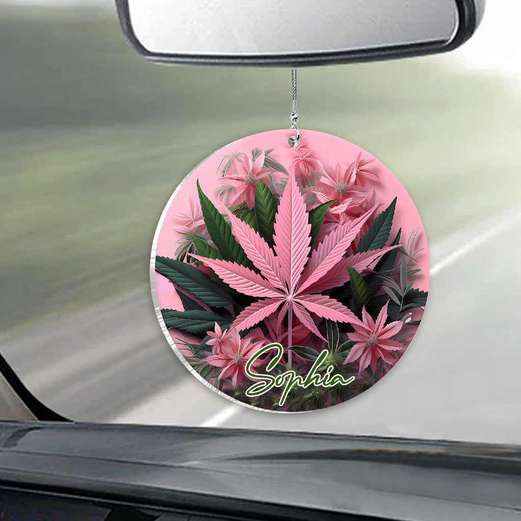Pink In My Area - Personalized Weed Car Ornament