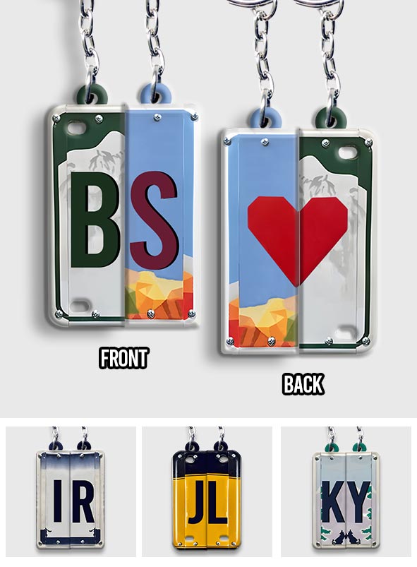 Beliebiges Kennzeichen – Personalisierter Partner-Schlüsselanhänger