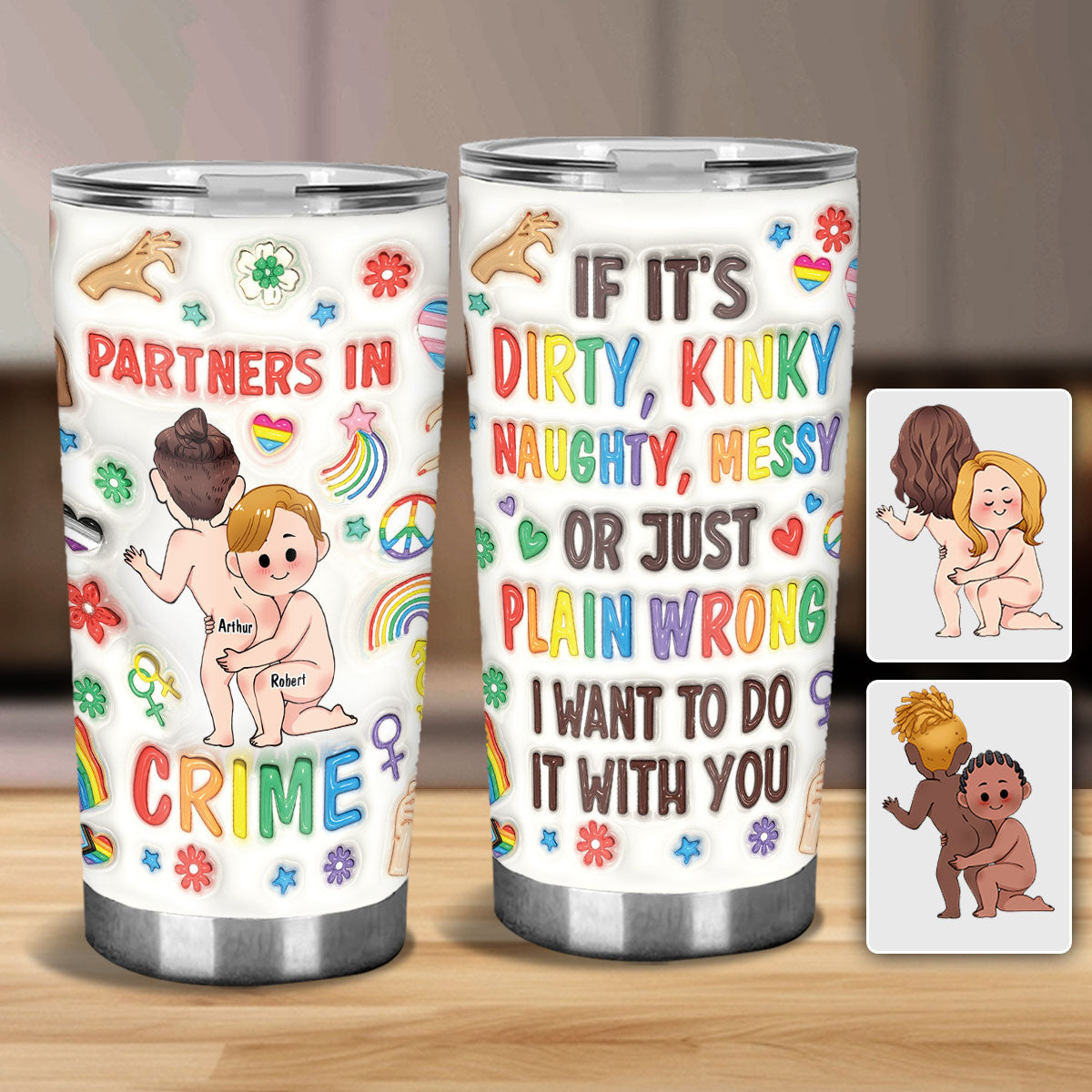 Partner in Crime – Personalisierter LGBT-Unterstützungsbecher