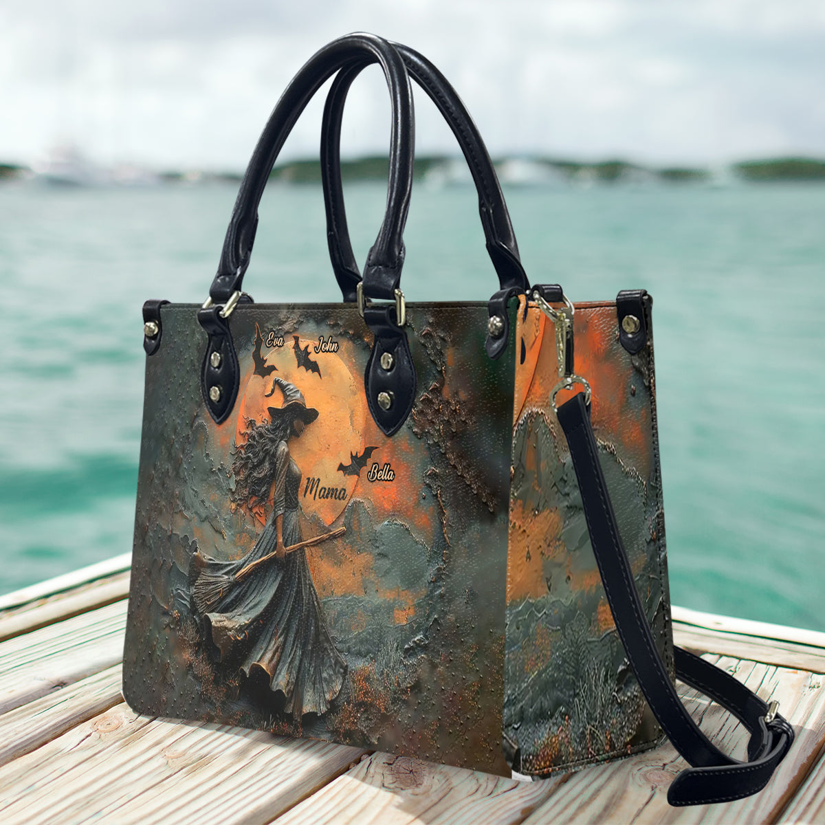 Happy Halloween – Personalisierte Handtasche aus Mutterleder