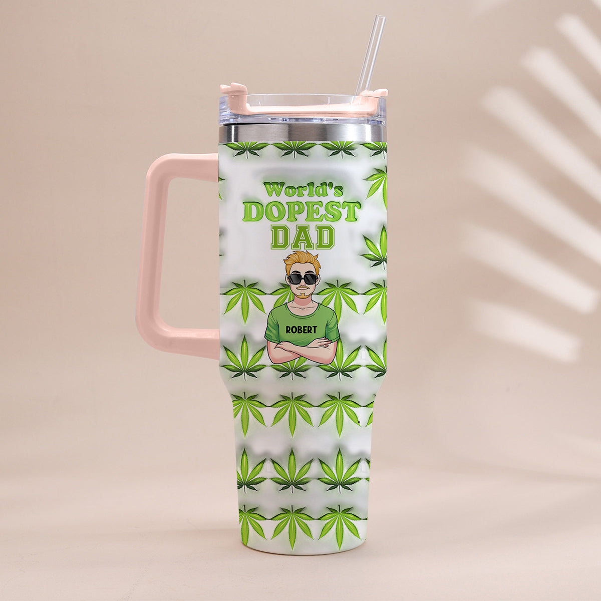 Der coolste Papa aller Zeiten – personalisierter Vaterbecher mit Henkel