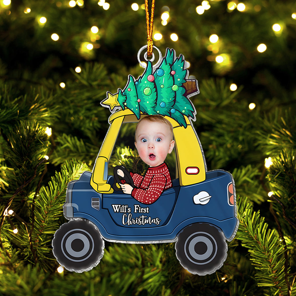 Babys erstes Weihnachtsfest – Personalisierter transparenter Weihnachtsschmuck für Neugeborene