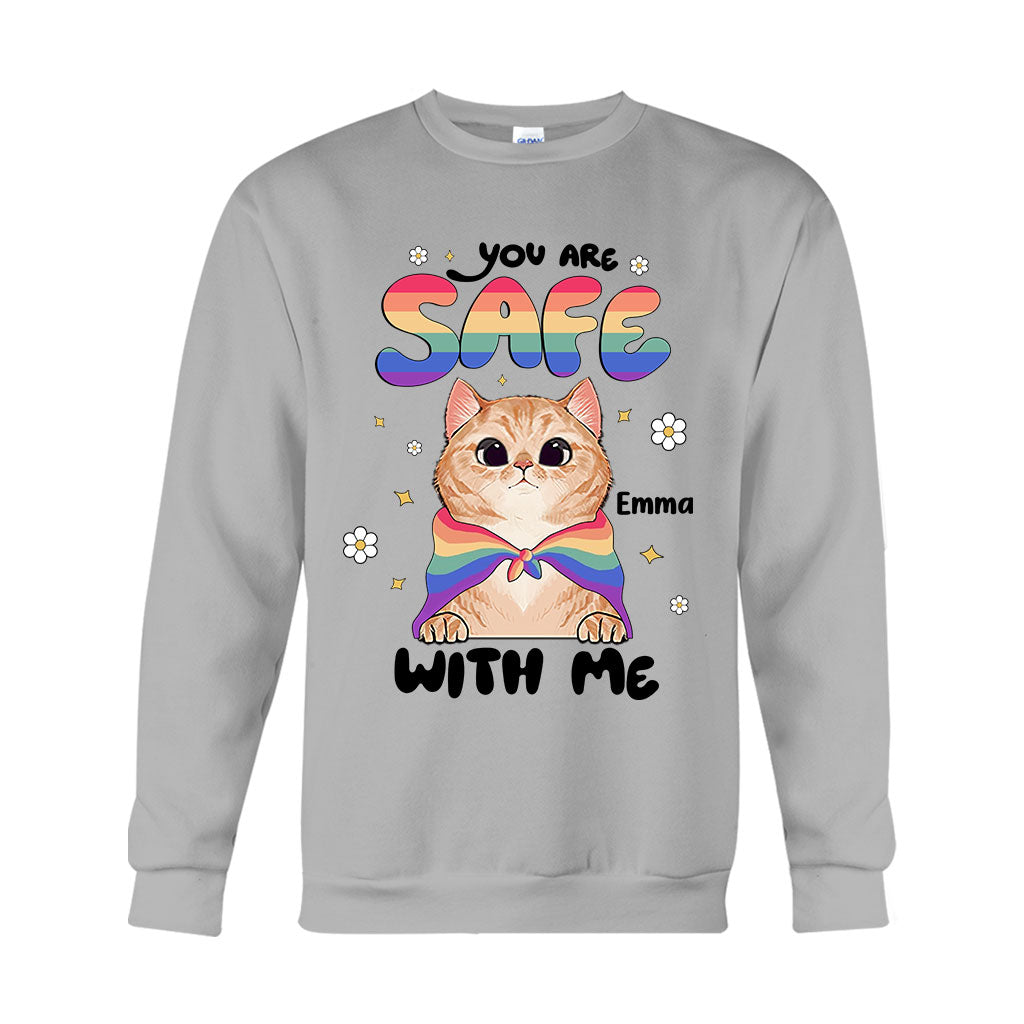 Du bist sicher – Personalisiertes LGBT-Unterstützungs-T-Shirt und Hoodie