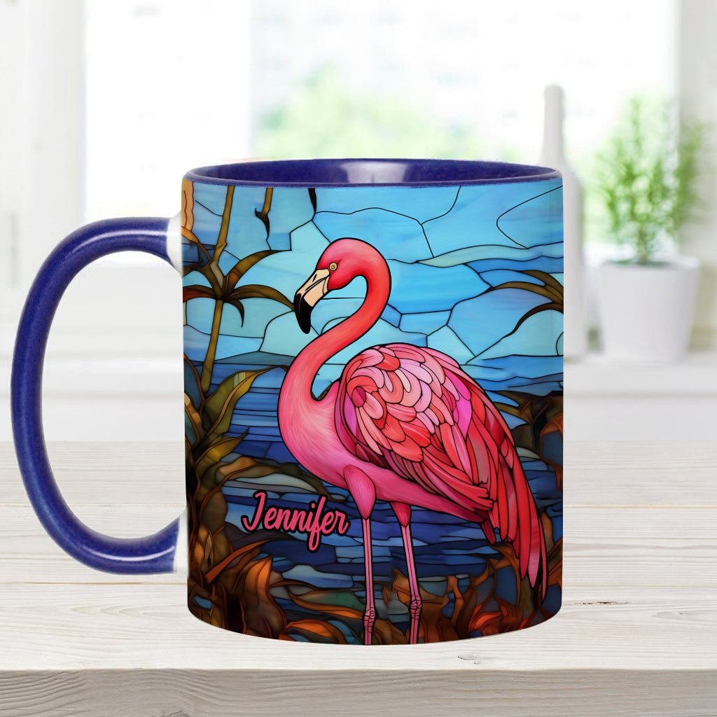 Personalisierte Tasse mit Flamingo-Motiv – Liebe Flamingos!