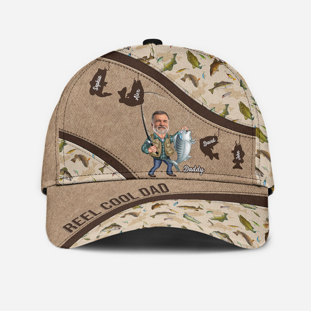 Reel Cool Dad - Personalisierte Angel-Klassiker-Kappe
