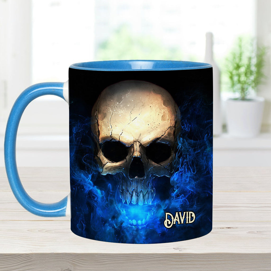 Eis und Feuer – Personalisierte Tasse mit Totenkopf-Akzent
