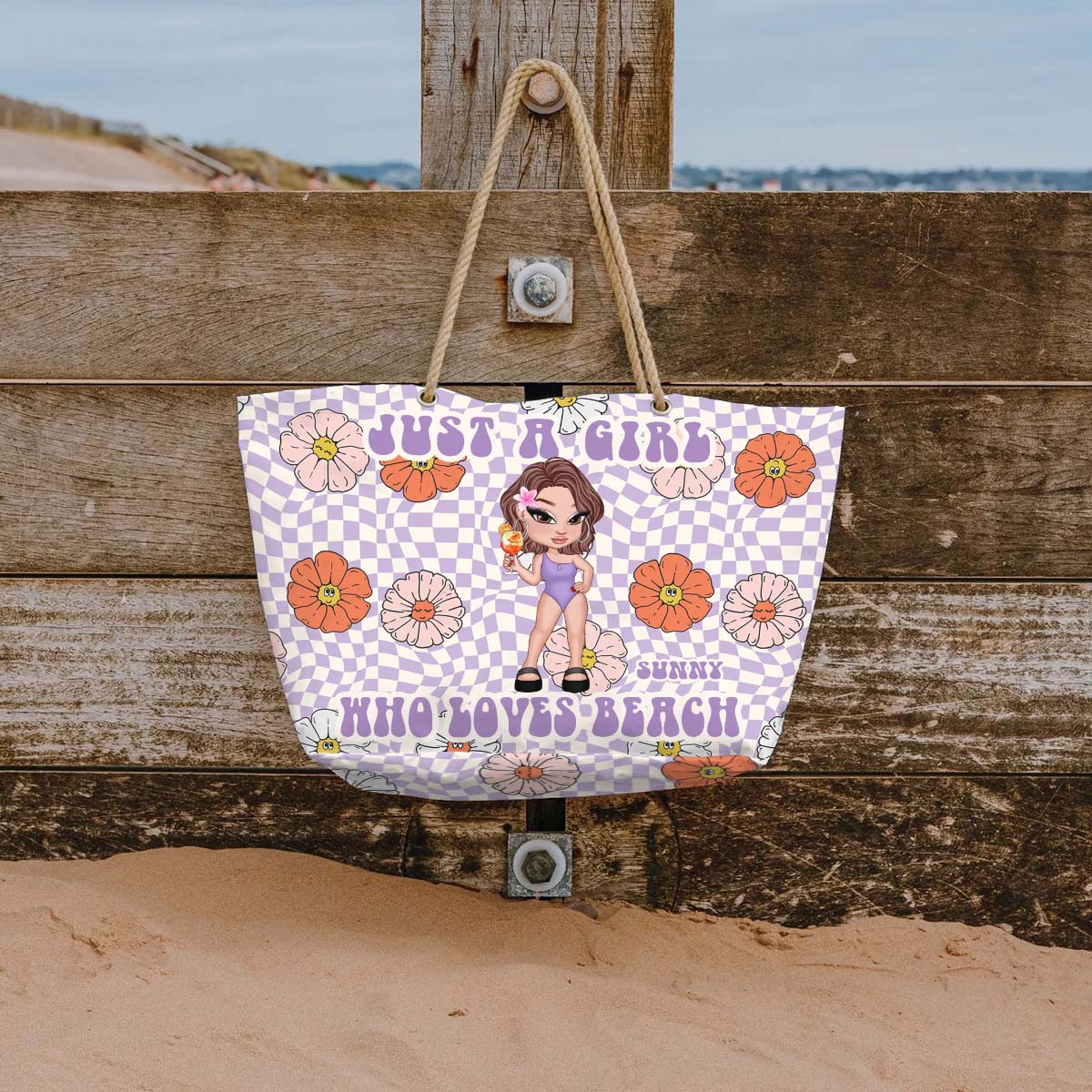 Feral Girl Summer - Personalized Sea Lover Beach Bag