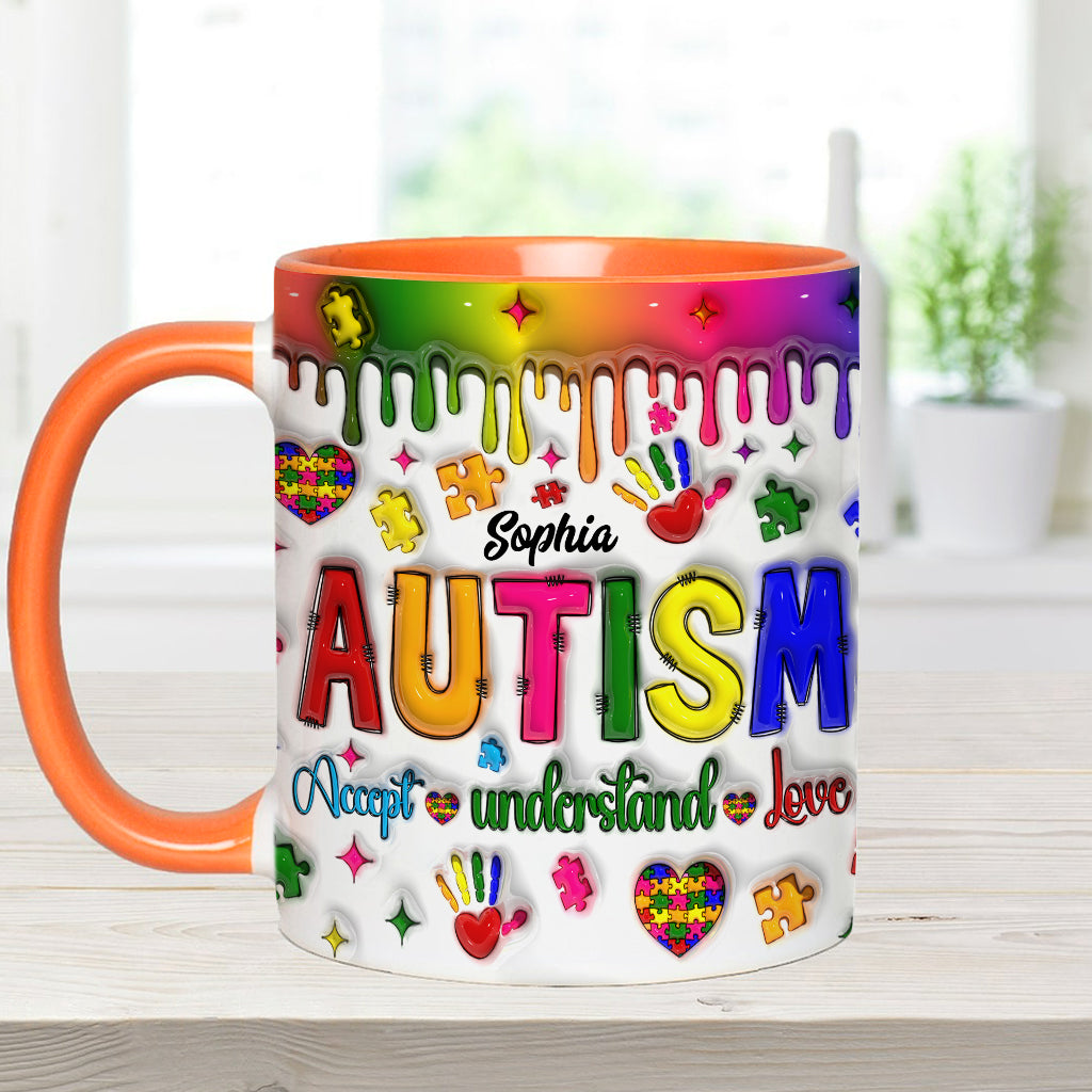 Autismus-Bewusstsein – Personalisierte Tasse mit Autismus-Motiv