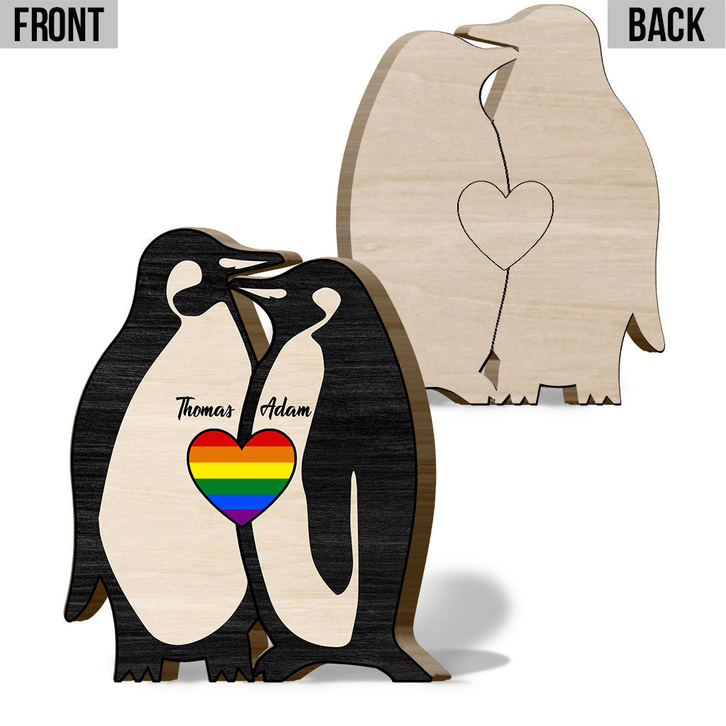 You Are My Penguin - Personalized LGBT Support Shaped Wooden Puzzle