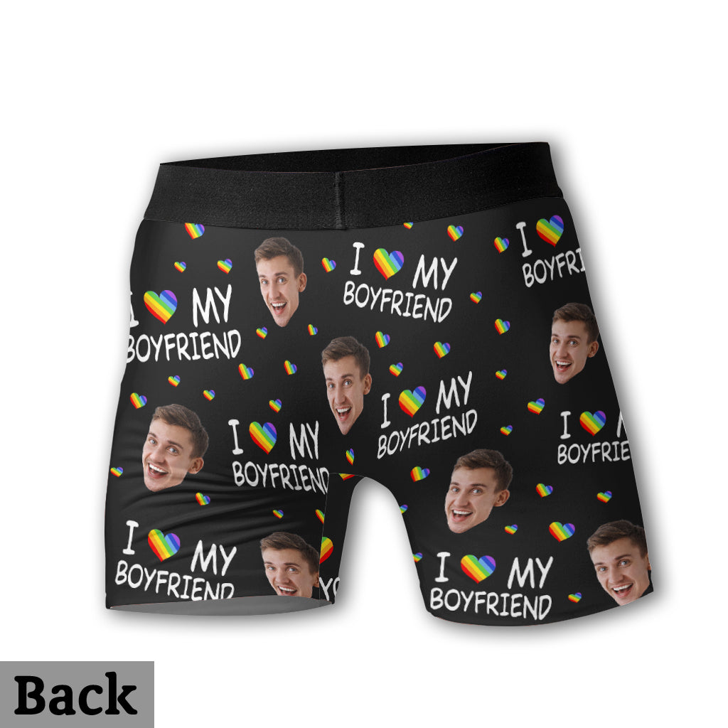 Ich liebe meinen Freund – Personalisierte Herren-Boxershorts mit LGBT-Unterstützung