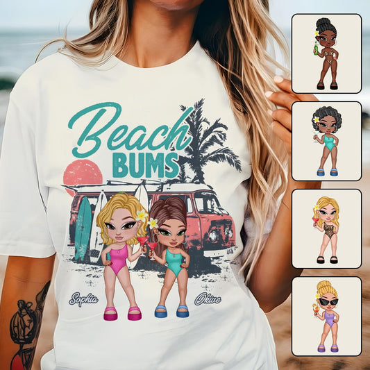 Beach Bums - Personalized Bestie All Over Shirt