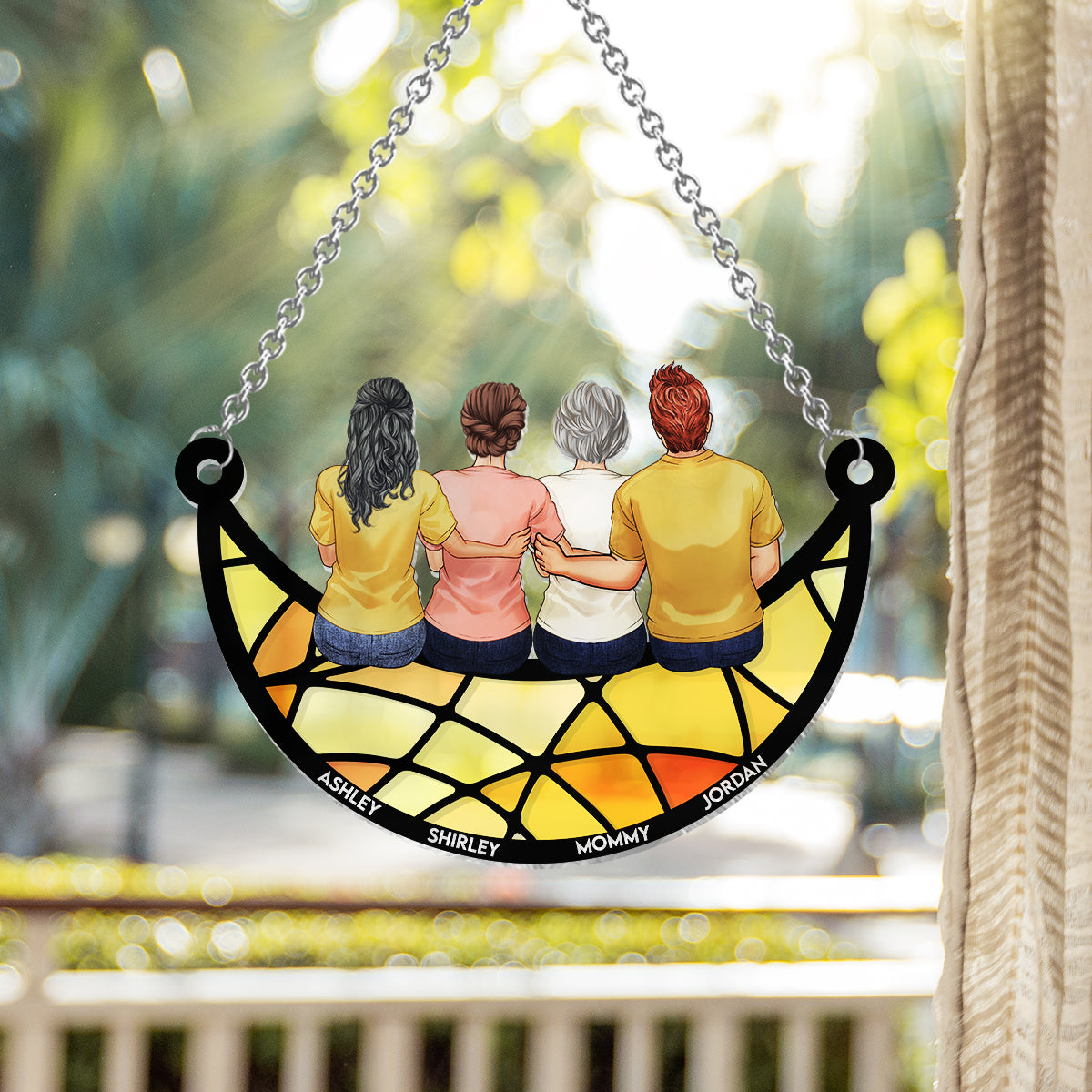 Ich liebe dich, Mama – Personalisierter Fensterhänger für Mutter 