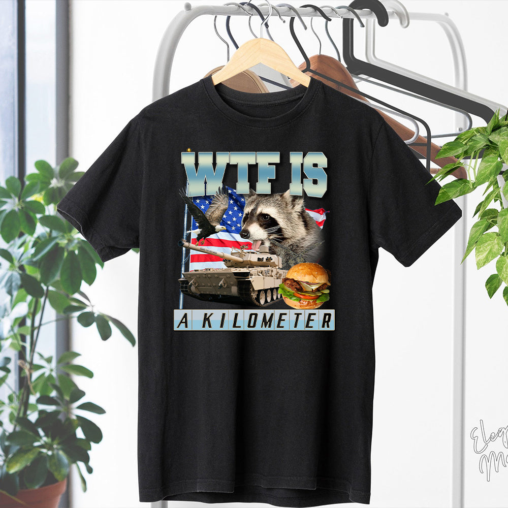 Was zum Teufel ist ein Kilometer? – Waschbär-T-Shirt und Hoodie