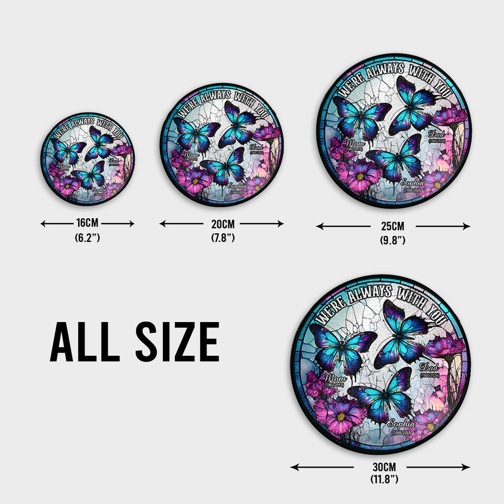 Ich bin immer bei dir – Personalisierter Gedenk-Sonnenfänger aus Buntglas