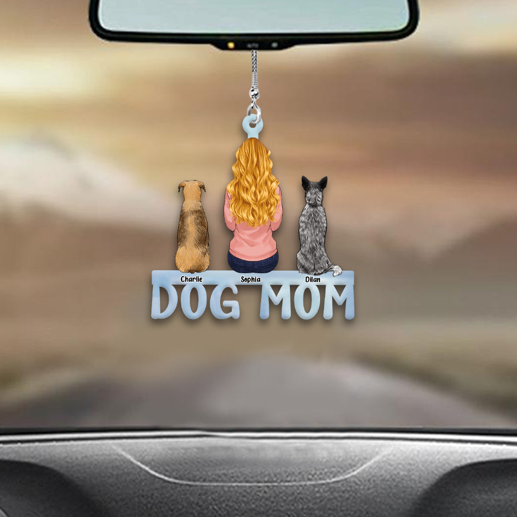 Dog Mom Cat Mom Dog Dad Cat Dad - Personalized Dog Car Ornament