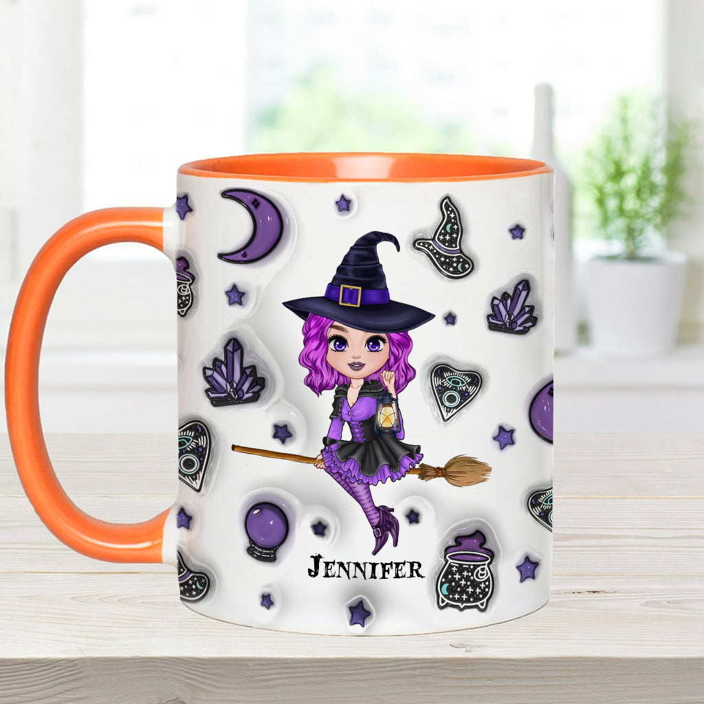 Mondkind - Personalisierte Tasse mit Hexenmotiv
