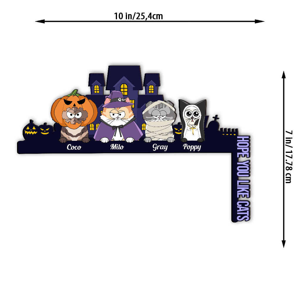 Hope You Like Cats - Personalized Cat Door Frame Decoration