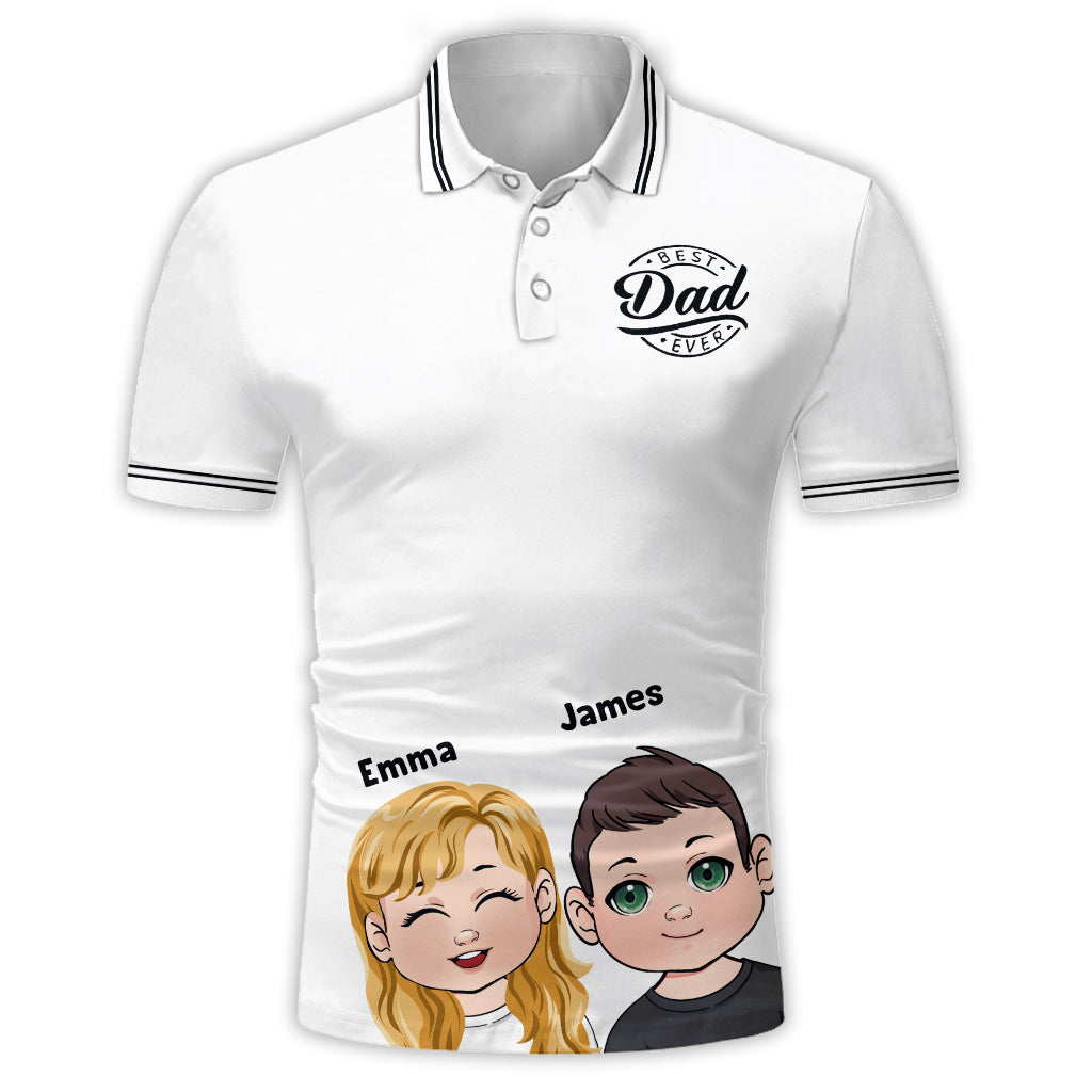 Best Dad Ever - Personalized Father Polo Shirt