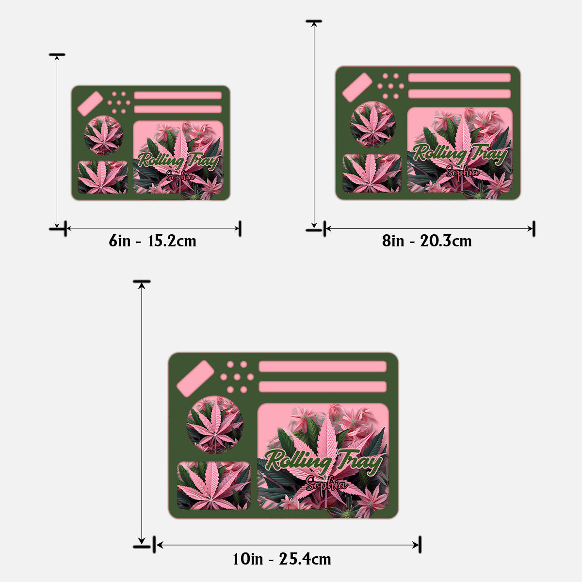 Pink 420 – Personalisiertes zweilagiges Holzschild/Holzplakette mit Weed-Motiv