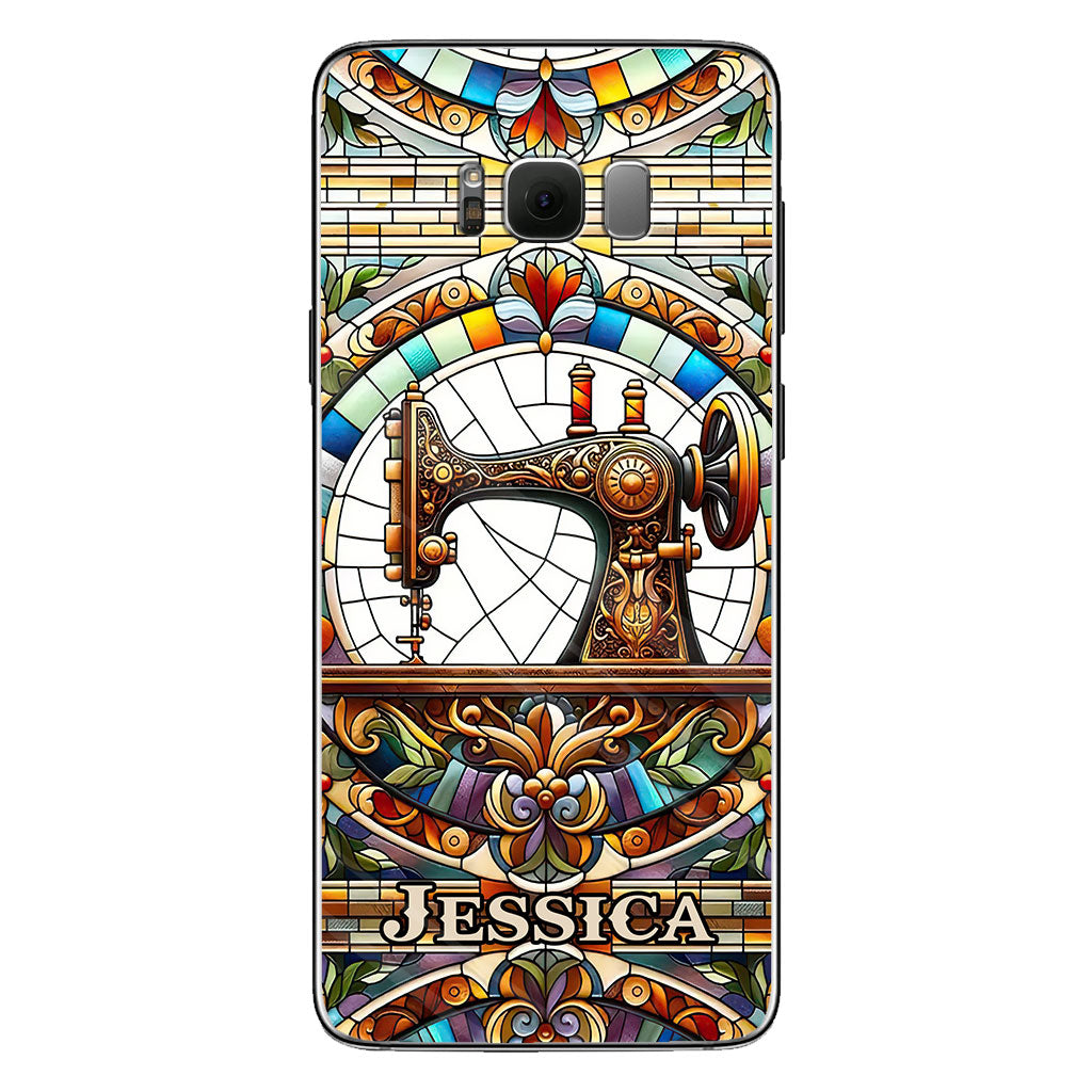 Bunte Nähmaschine – Personalisierte Näh-Handyhülle