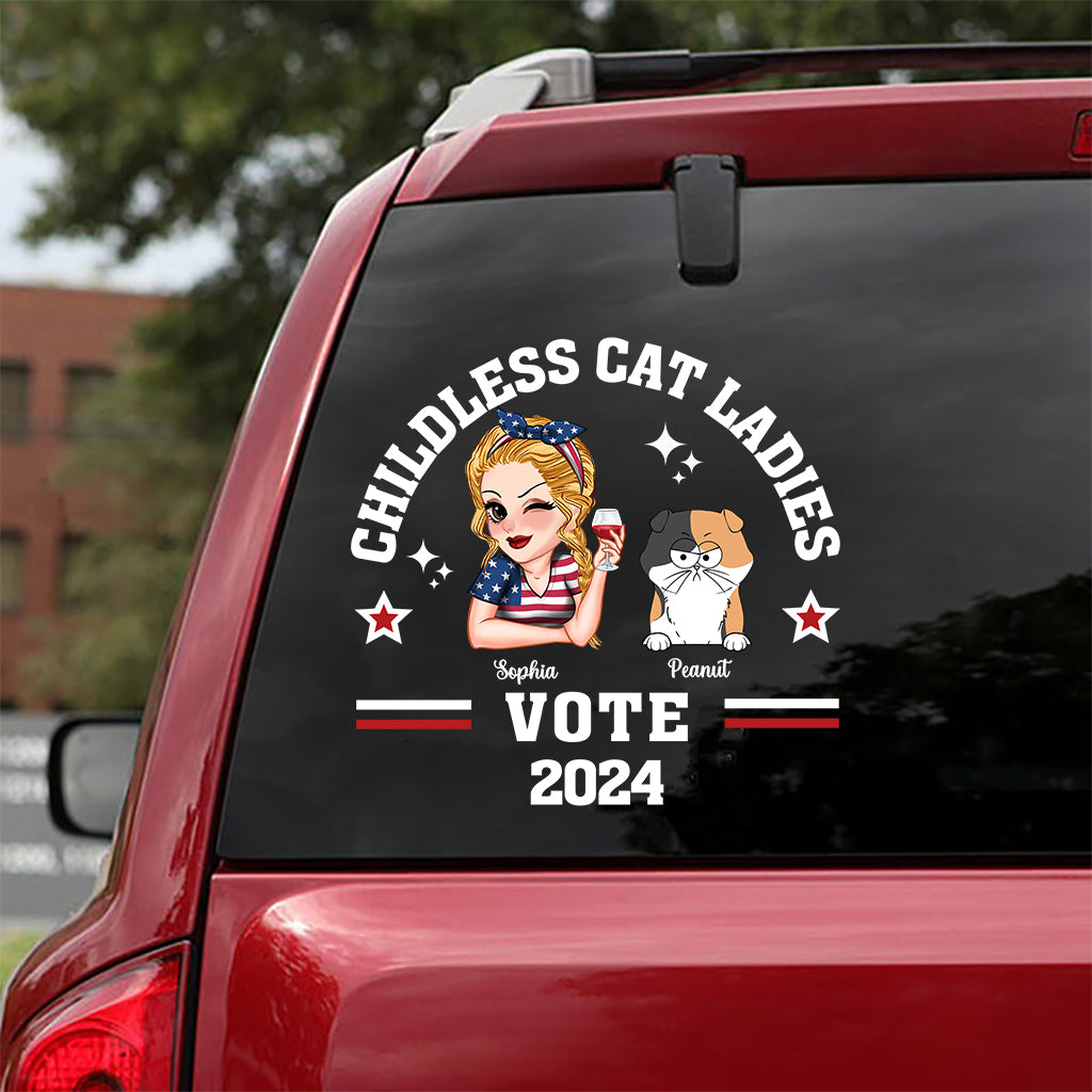 Childless Cat Ladies - Personalized Cat Decal Full