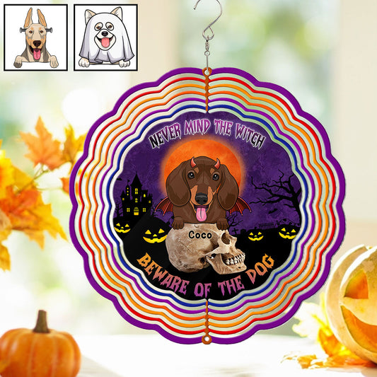 Beware Of The Dogs - Personalized Dog Wind Spinner