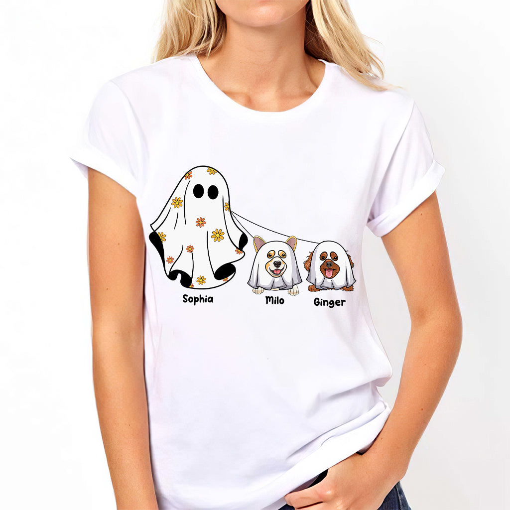 Niedliche Geister – Personalisiertes Hunde-T-Shirt und Hoodie