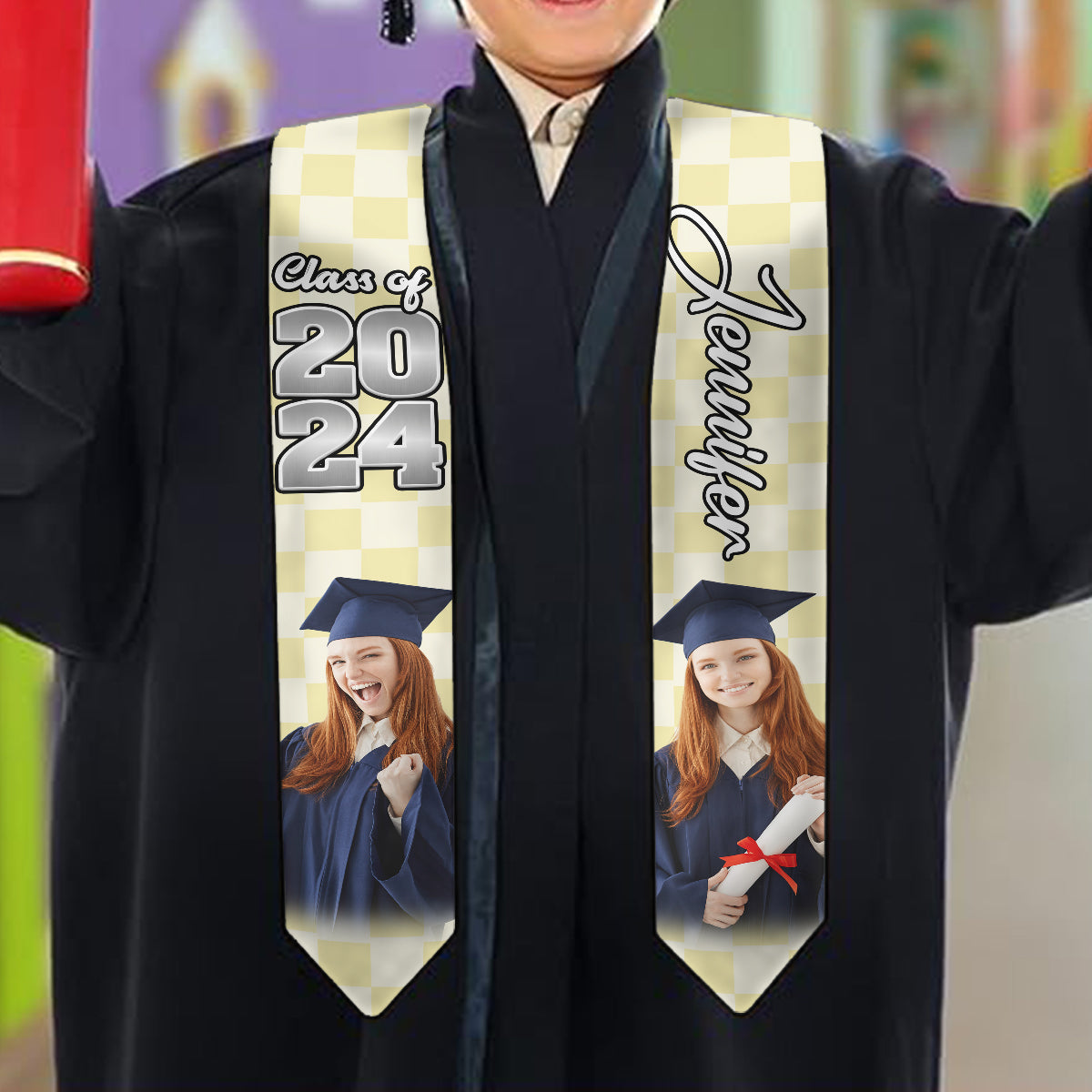 Personalisierte Abschlussstola mit Foto 