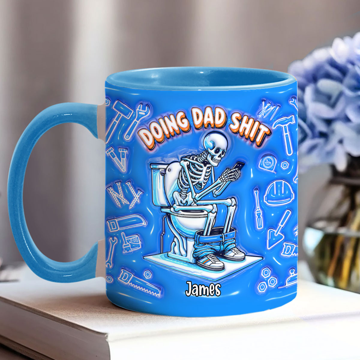 Doing Dad Shit - Personalized Father Accent Mug