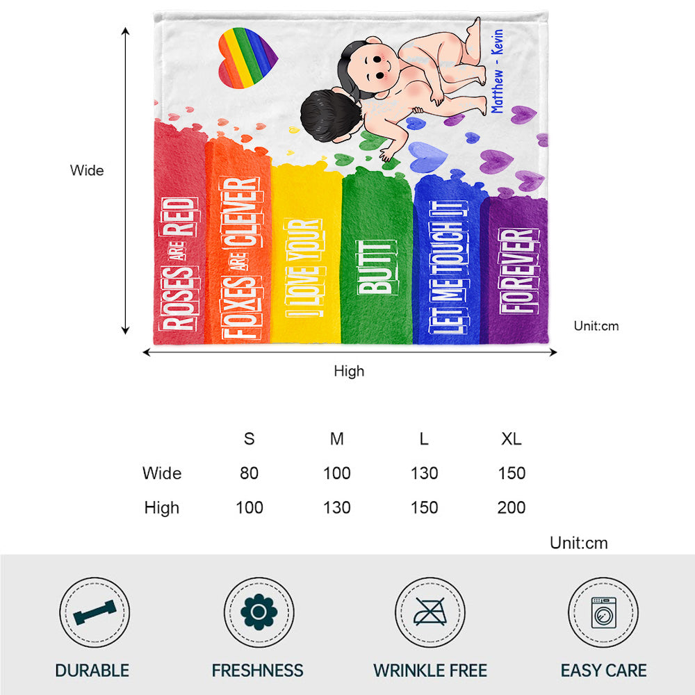 Ich mag deinen Po – Personalisierte LGBT-Unterstützungsdecke