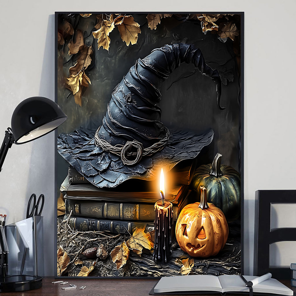 A Witch's Autumn Ritual - Witch Canvas And Poster