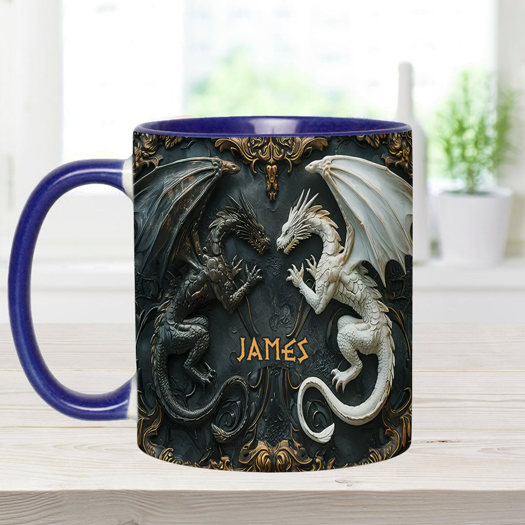 Personalisierte Tasse mit Drachenmotiv
