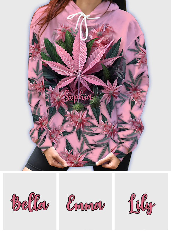 Pink Stoner Chick - Personalized Weed All Over Shirt