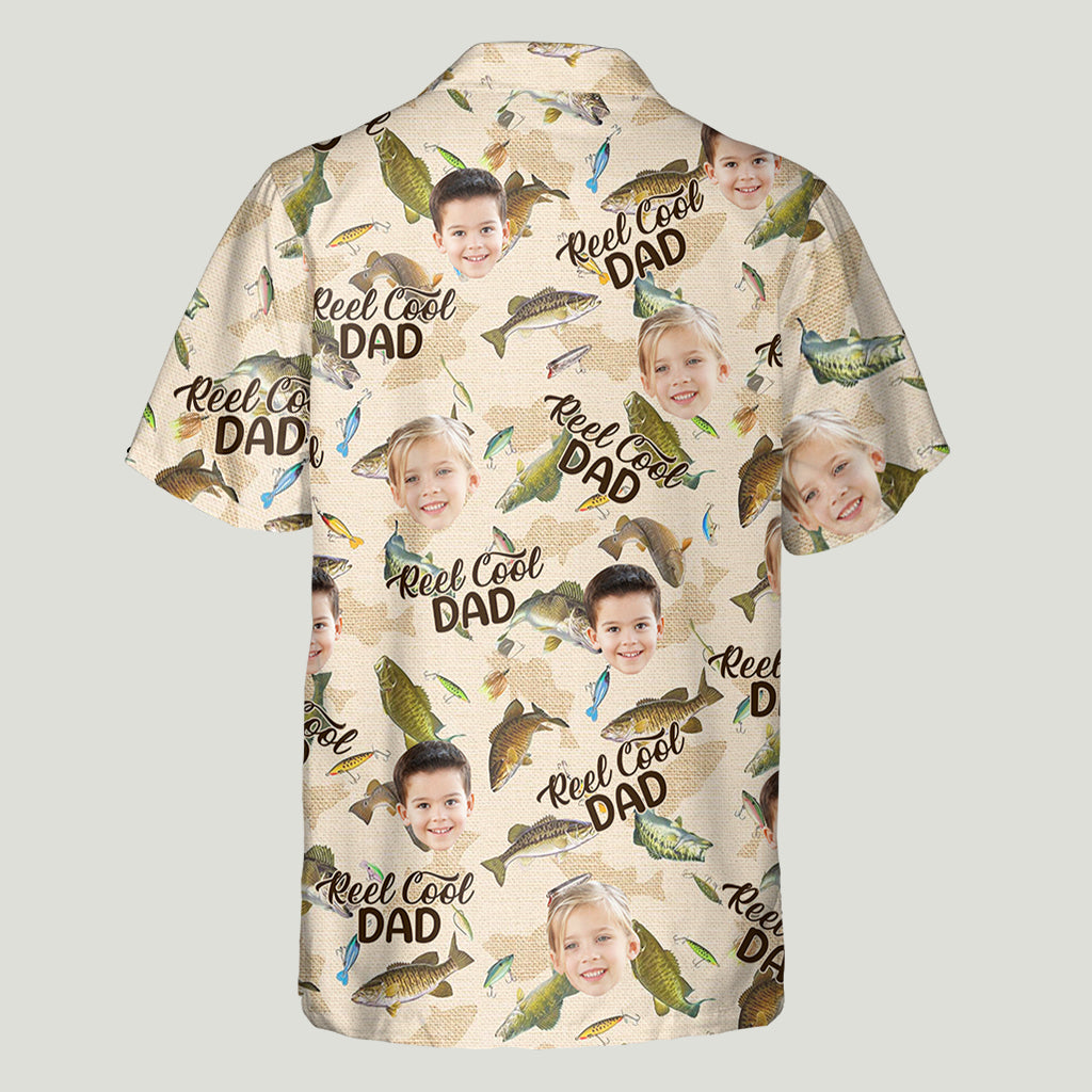 Echt cooler Papa – personalisiertes Hawaiihemd zum Angeln