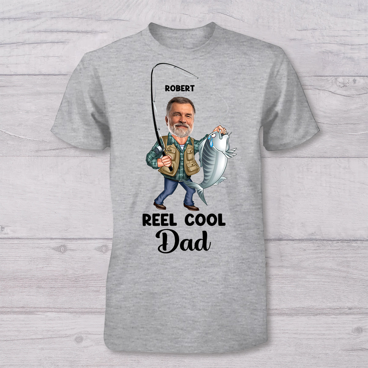 Echt cooler Papa – Personalisiertes Angel-T-Shirt und Babybody