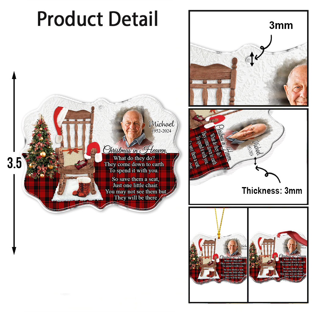 Weihnachten im Himmel – Personalisierte Gedenk-Weihnachtskugel in individueller Form