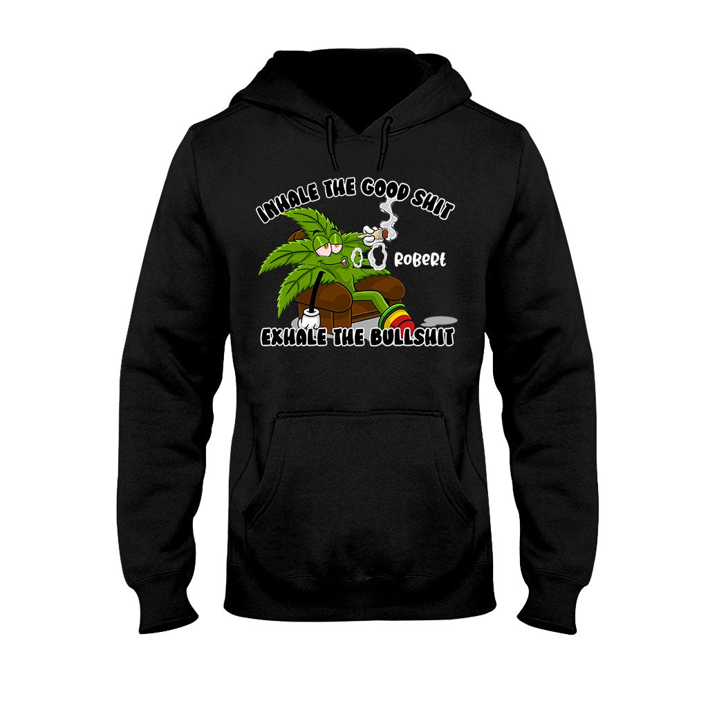 Inhaliere das Gute – personalisiertes Weed-T-Shirt und Hoodie