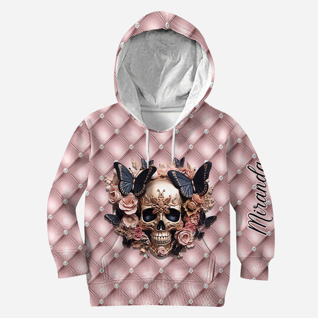 Fick dies, Fick das, Fick dich, Fick alles – Personalisierter Totenkopf-Hoodie und Leggings