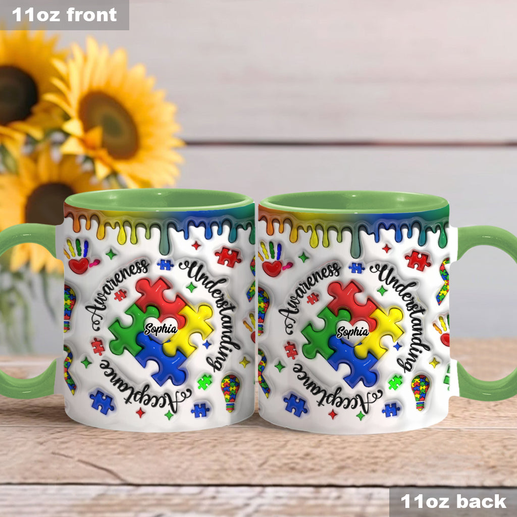 Autismus-Bewusstsein – Personalisierte Tasse mit Autismus-Motiv