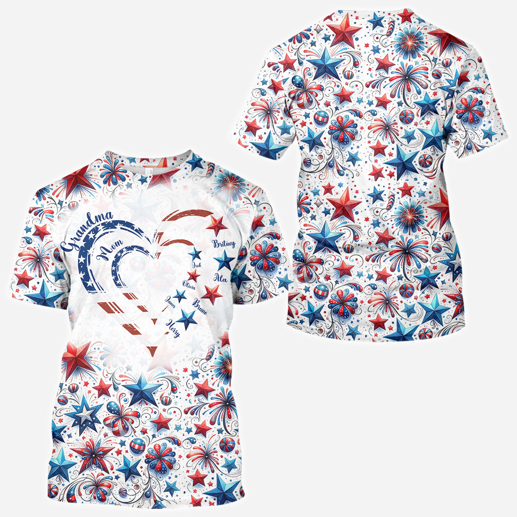 American Grandma - Personalized Grandma All Over Shirt