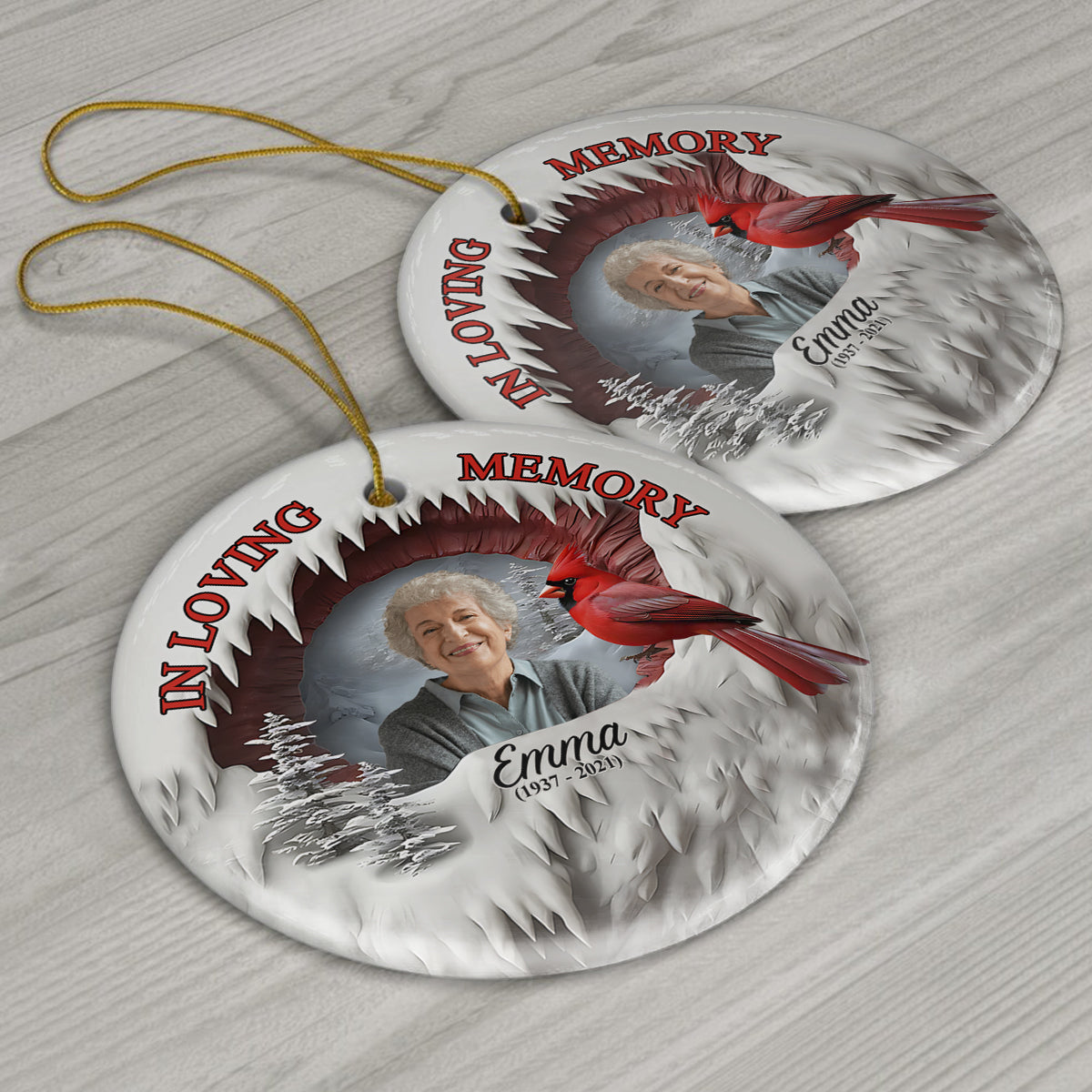 Für immer in meinem Herzen – Personalisierter Gedenk-Keramikkreis