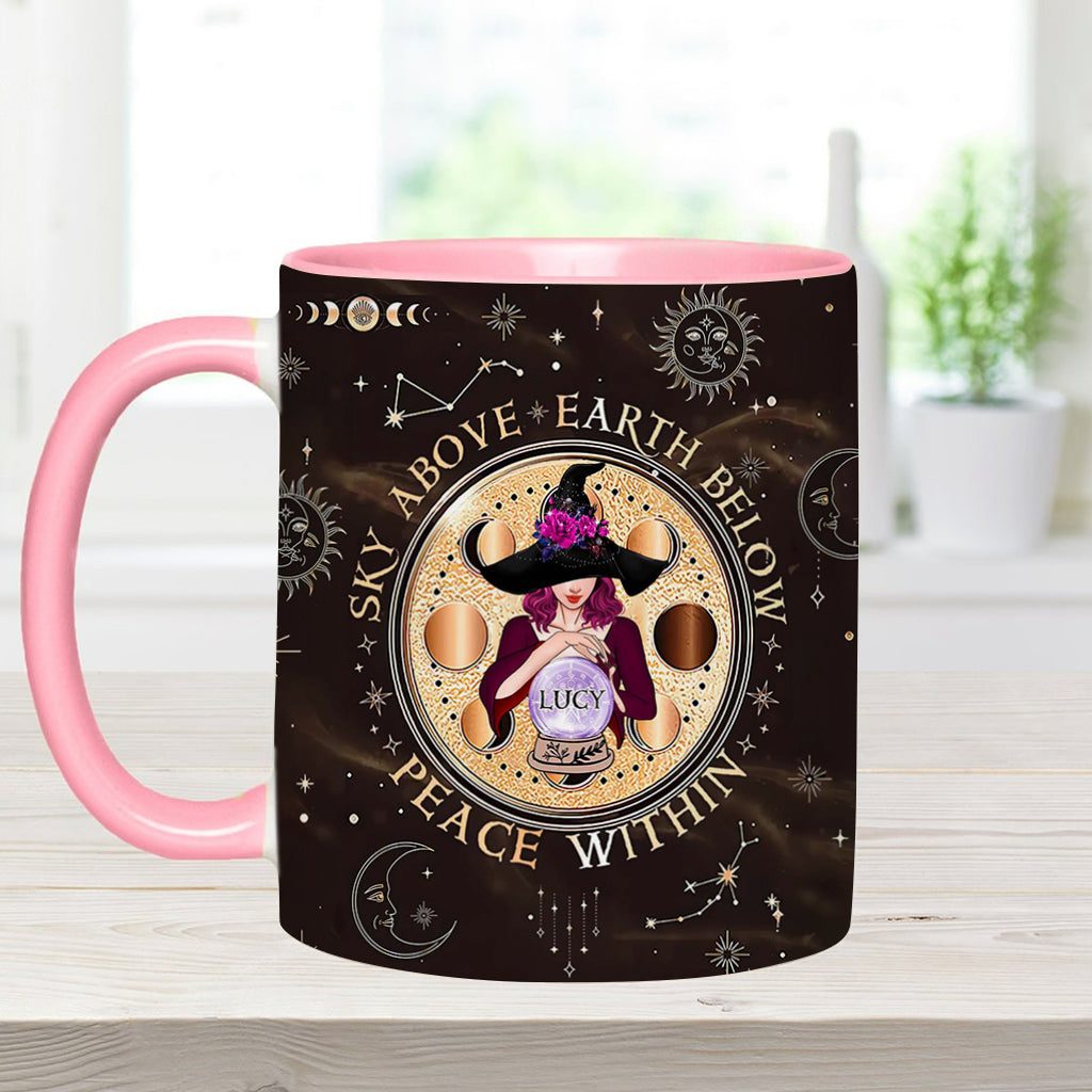 As Above So Below - Personalized Witch Accent Mug