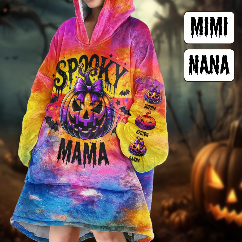 Gruselige Mama – Personalisierter Mutter-Decken-Hoodie